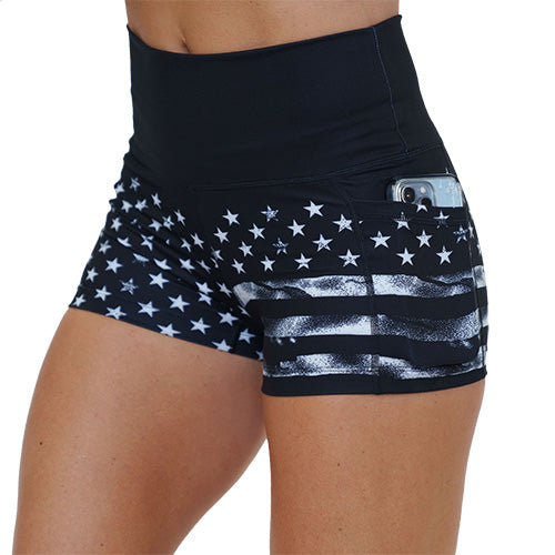 American Flag Shorts - Patriotic Stars & Stripes Athletic Shorts for Men & Women - Perfect for 4th of July, Workouts & Casual Wear