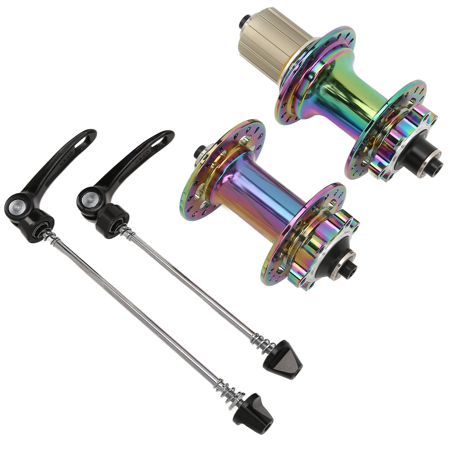 PUSOKEI 32H Front & Rear Bike Hub - Disc Brake Bearing Hub with Cassette Compatible for Mountain & Road Bicycles - Perfect for Trail Riding, Commuting & Cycling Adventures
