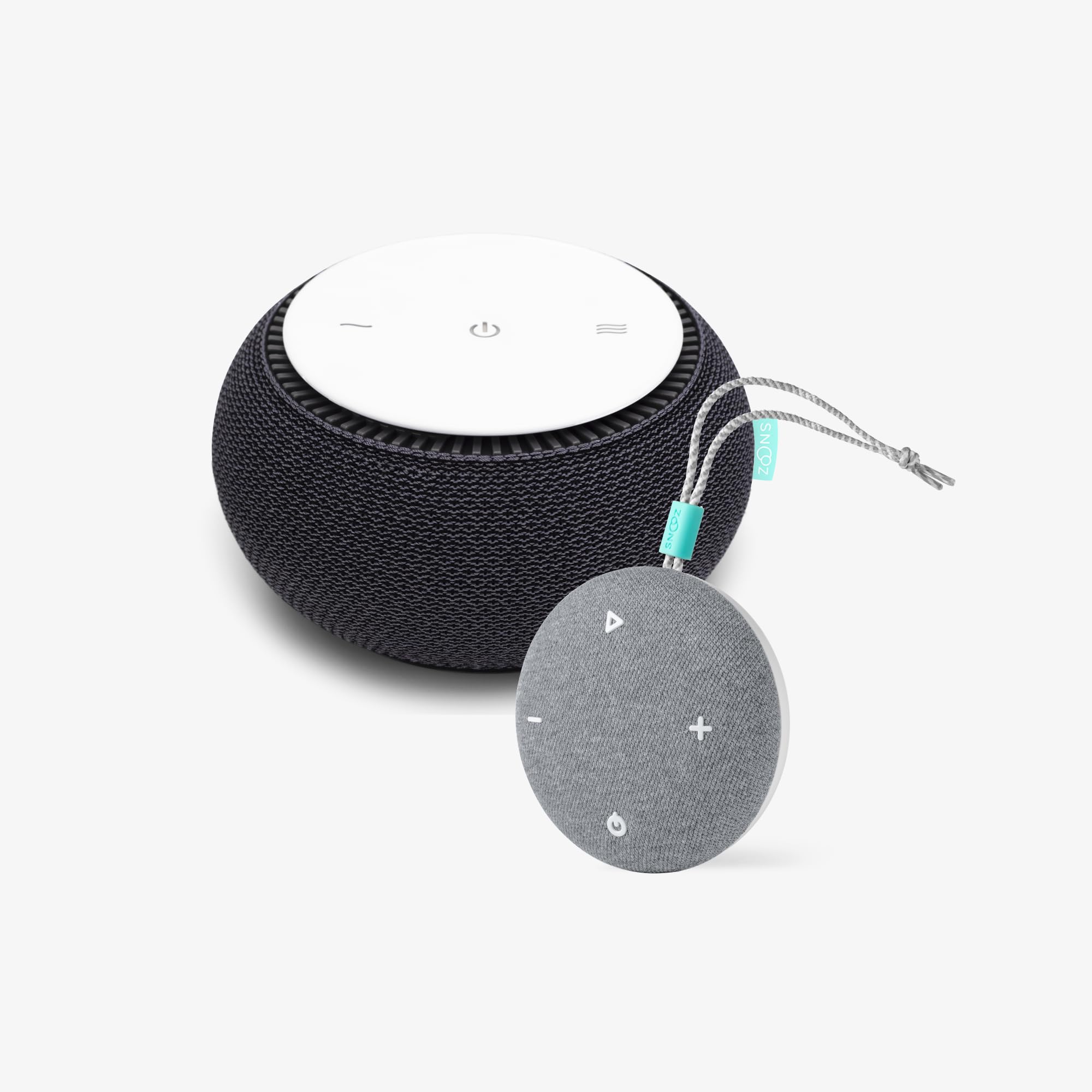 SNOOZ Original Charcoal White Noise Machine & SNOOZ Go Portable Sound Machine Bundle - Perfect for Home, Office, Nursery and Travel Sleep Aid
