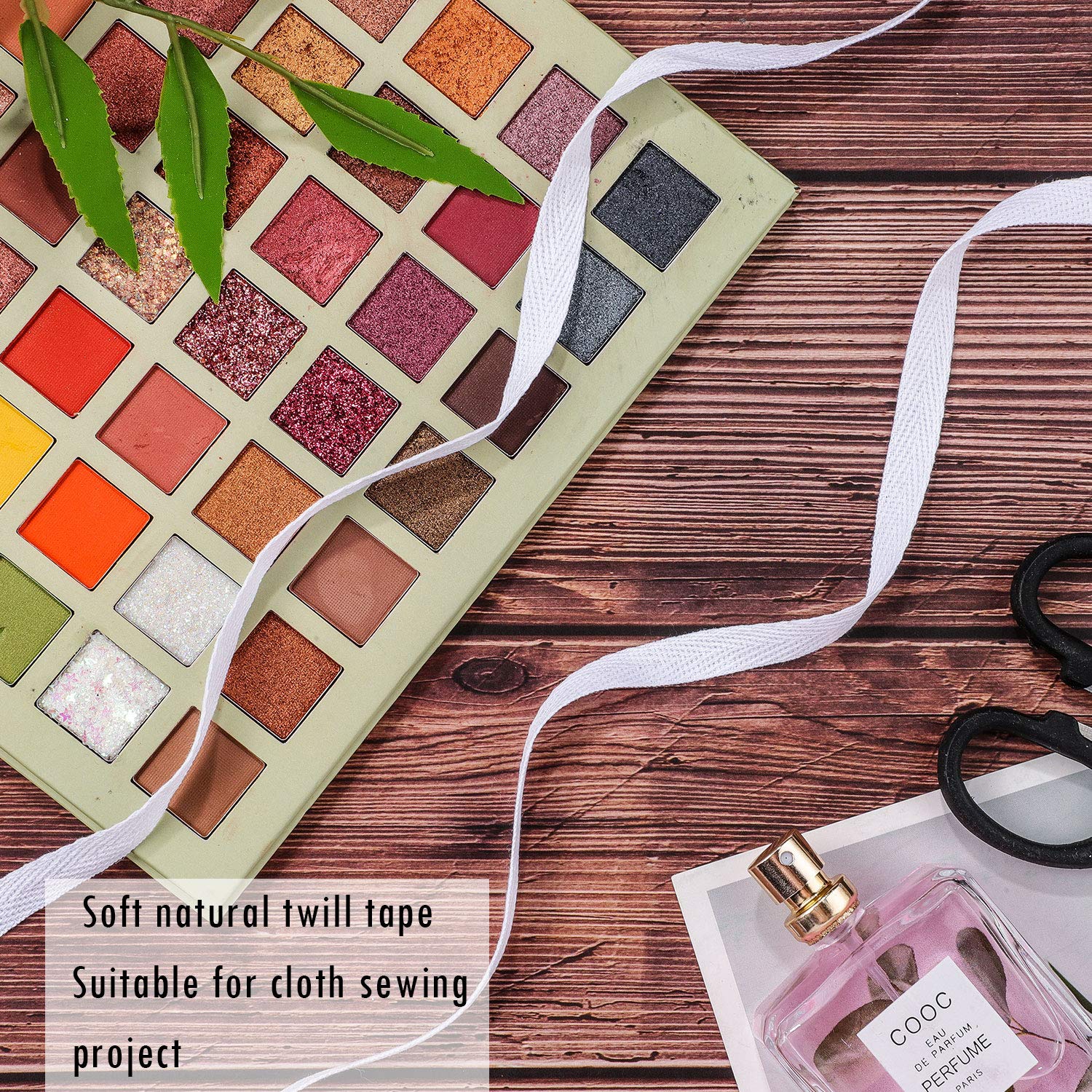 Soft Natural Twill Tape Ribbon - 100% Cotton Herringbone Webbing for DIY Sewing & Crafting | Perfect for Scrapbooking, Gift Wrapping & Fabric Projects