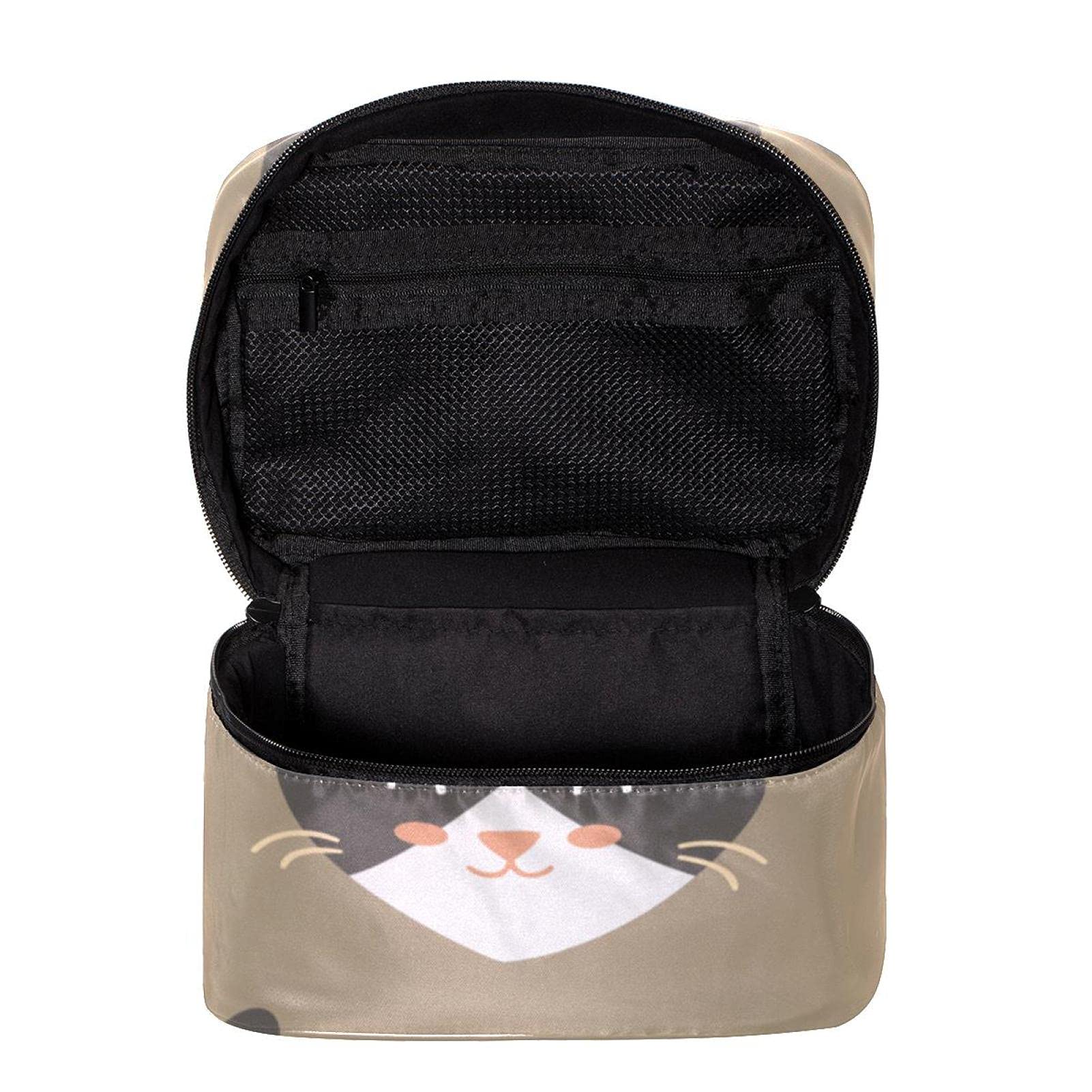 Cute Cat Paws Pattern Large Travel Makeup Bag - Waterproof Cosmetic Organizer with Zipper for Women & Girls | Perfect for Vacation, Gym, Beach Essentials Storage