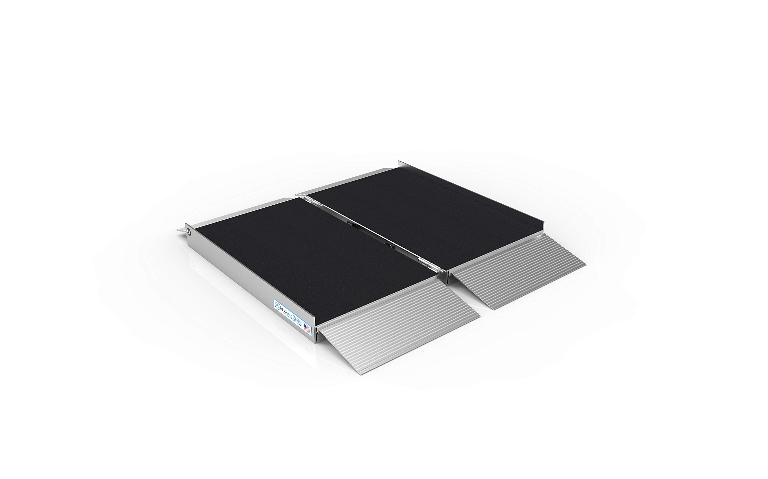 EZ-ACCESS 3 Ft Suitcase Singlefold Portable Ramp with Slip-Resistant Surface & Self-Adjusting Bottom Transition Plates - Lightweight Aluminum Wheelchair Ramp for Home, Vehicles, and Mobility Access