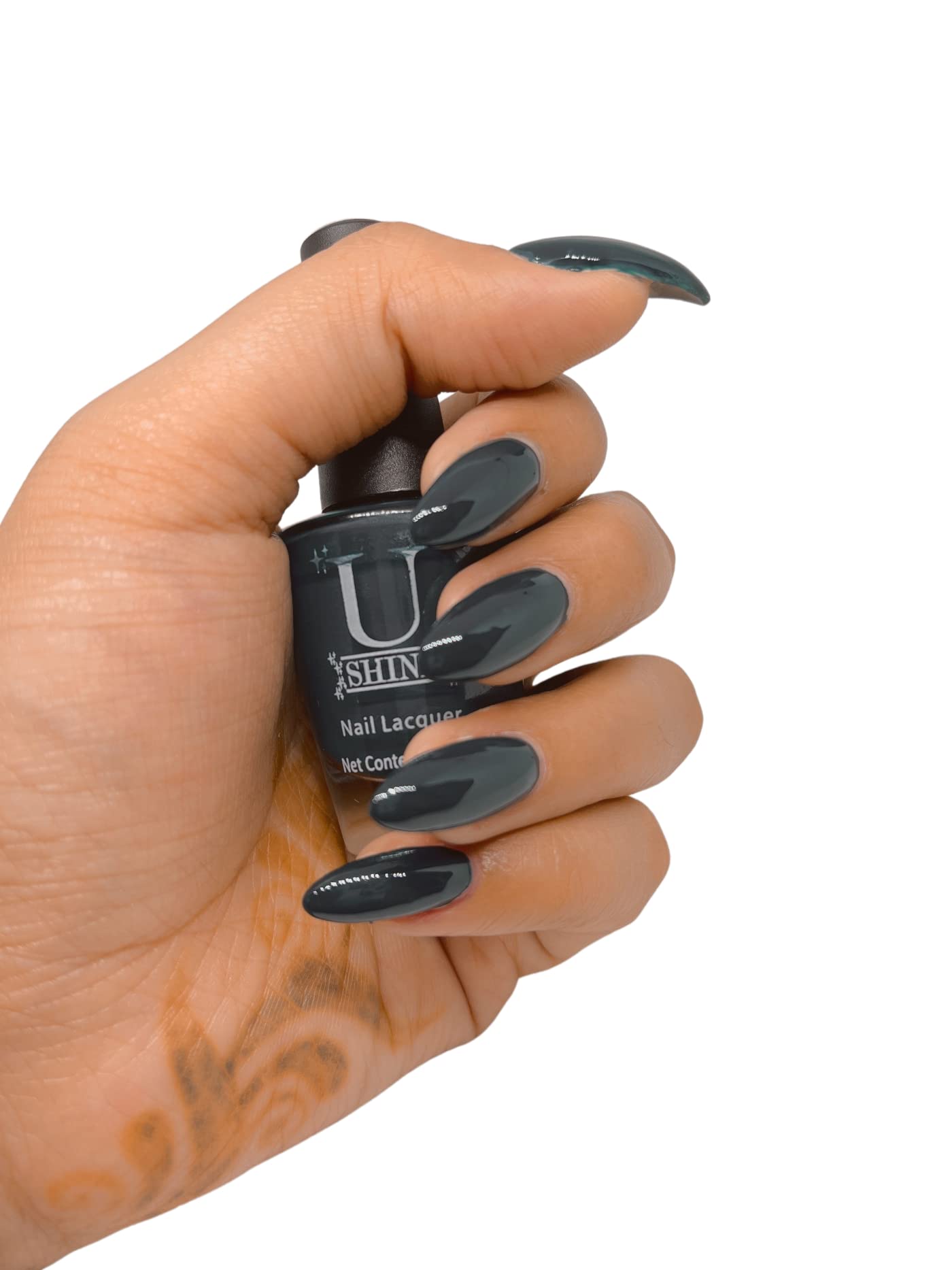 U Shine Just About U Nail Lacquer Polish - Sea Green Glossy Rainbow Nail Paint (11ml) | Paraben-Free, Vegan, Long-Lasting Formula | No Yellowing, Chipping or Cracking | Safe & Non-Toxic | Perfect for Everyday Wear, Parties & Special Occasions