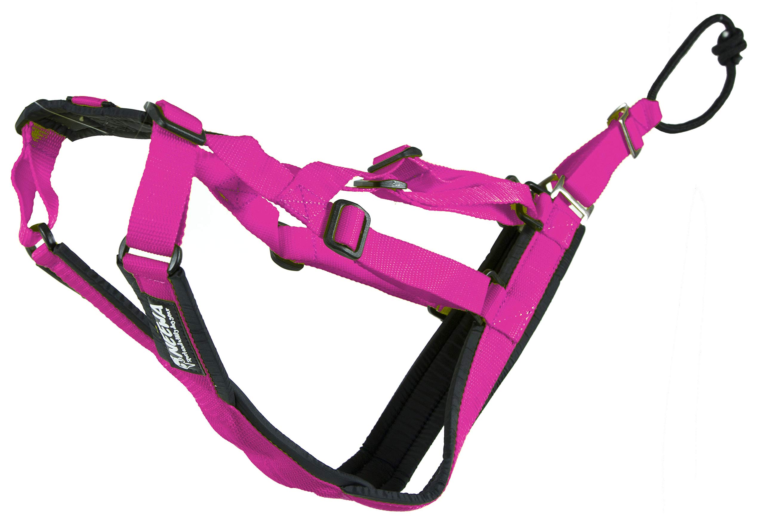 Neewa Adjustable Sled Pro Harness for Large Dogs - Pink Small Size | Heavy Duty Pulling Harness for Giant Breeds | Perfect for Dog Joring, Sledding & Outdoor Activities