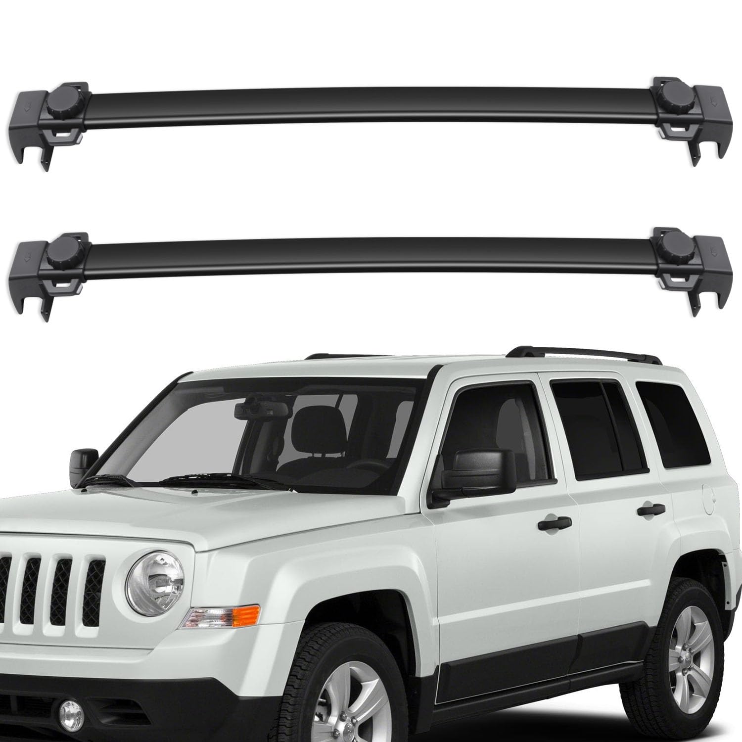 OCPTY Universal Roof Rack Cross Bars - Heavy Duty Cargo Carrier for Jeep Compass 2017-2020 Models | Perfect for Camping, Road Trips & Outdoor Adventures