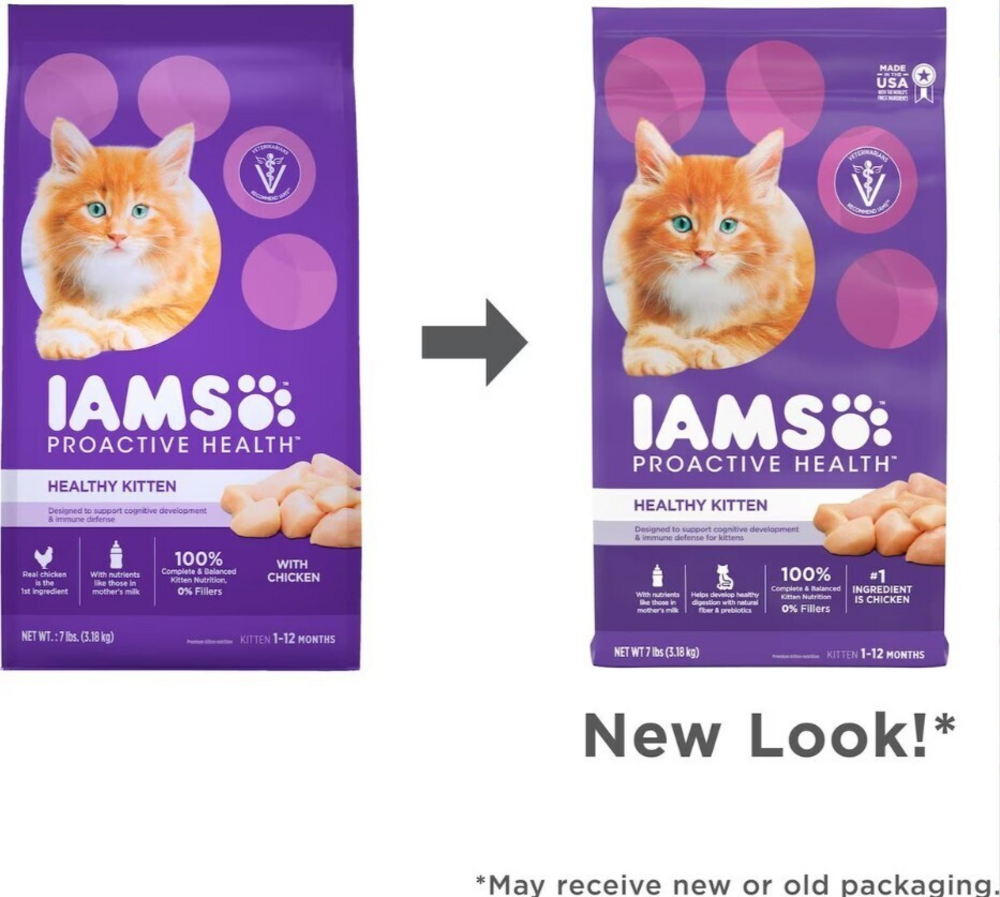 Iams ProActive Health Kitten Dry Cat Food - Chicken Recipe for Healthy Growth | Premium Nutrition for Kittens | Ideal for Weaning & Early Development