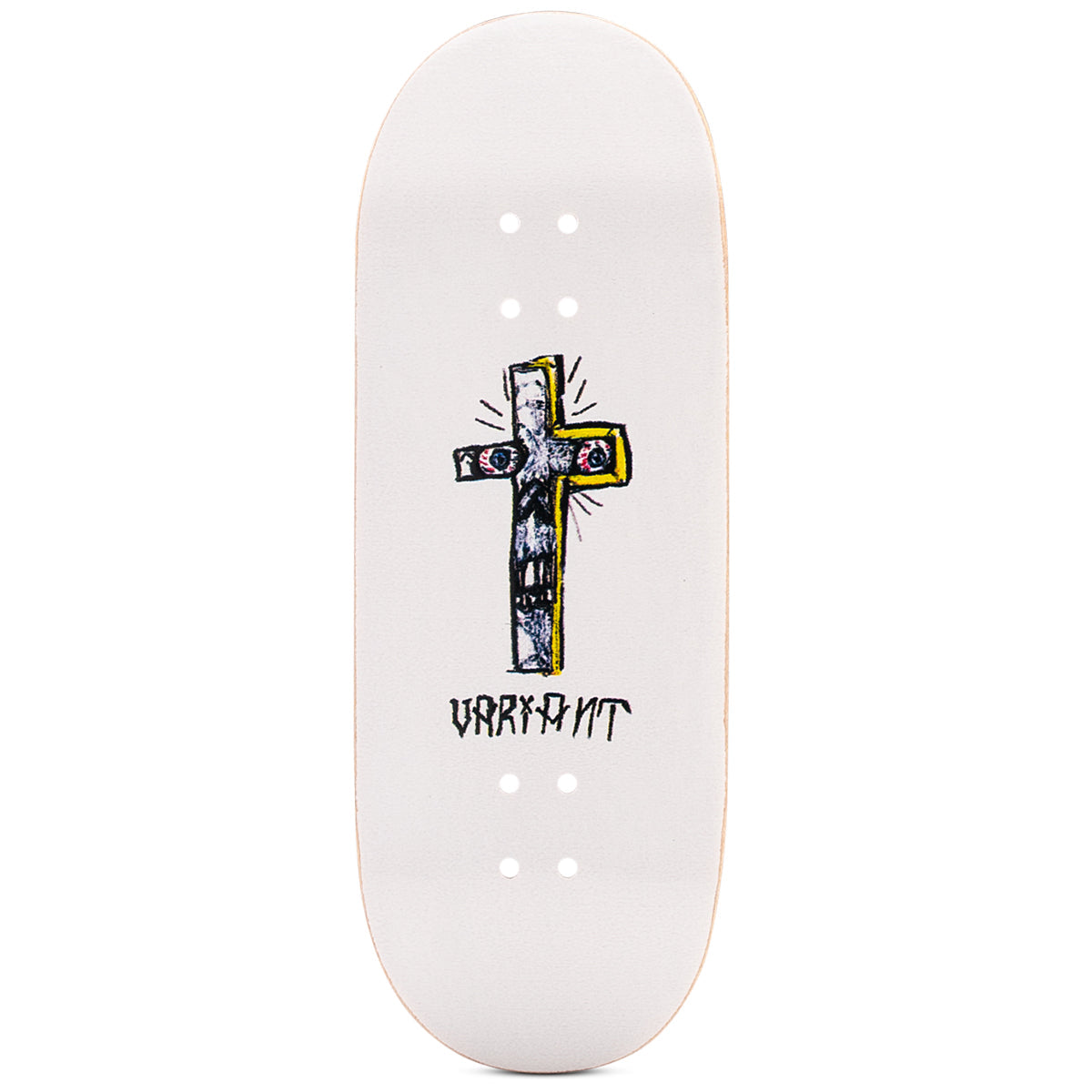 Variant Fingerboard Deck - Enemy Crossed Design | Professional Skateboard Training Tool for Kids & Adults | Perfect for Tricks, Practice & Indoor Skateboarding