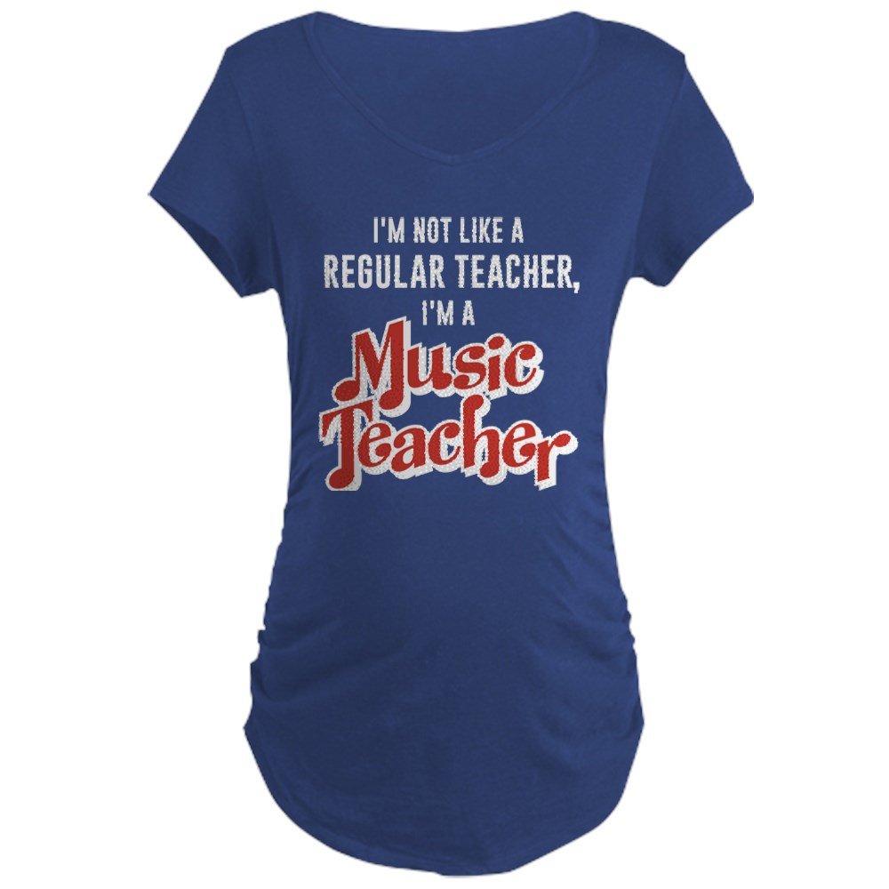 I'm A Music Teacher Maternity T-Shirt - Comfortable Dark Maternity Tee for Pregnant Music Educators | Perfect for Classroom, Concerts & Baby Showers