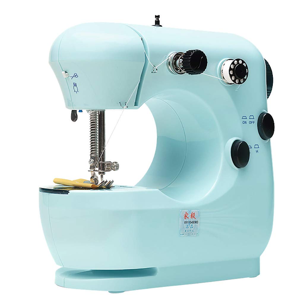 Mini Portable Sewing Machine for Beginners - Adjustable Speed Electric Sewing Machine with Free Arm for Home Tailoring, Crafts & Clothing Repairs (Blue) | Perfect for DIY Projects, Kids Learning & Quick Fabric Mending