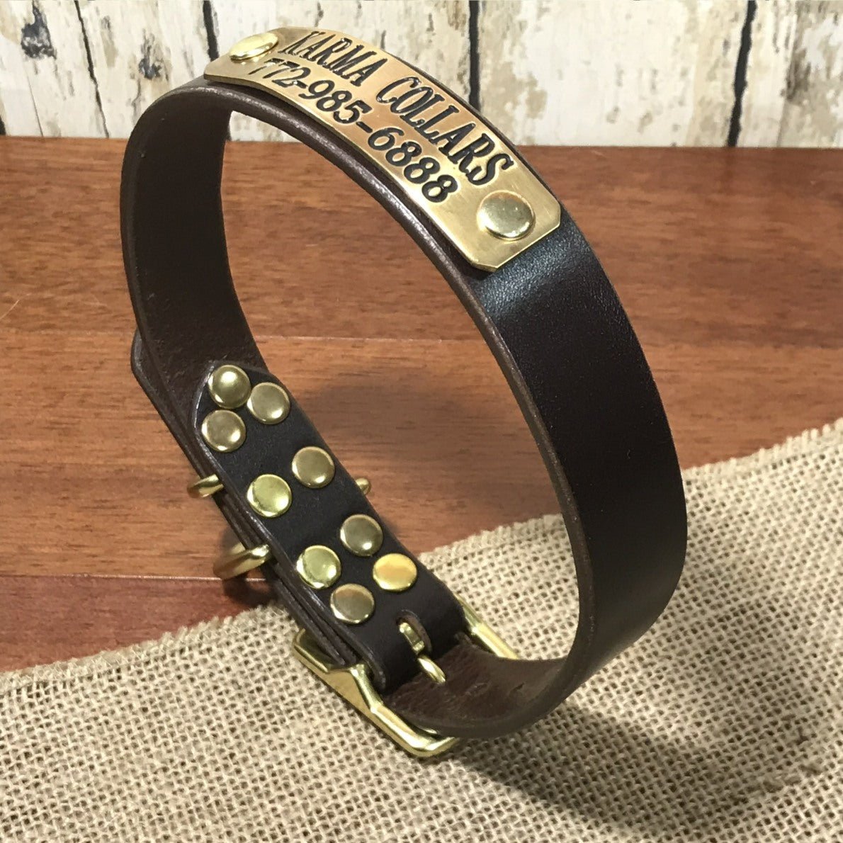 1 Inch Wide Personalized Leather Dog Collar with Engraved Name Plate - Durable & Adjustable Pet Collar for Small Medium Large Dogs - Perfect for Daily Walks, Training & Outdoor Adventures