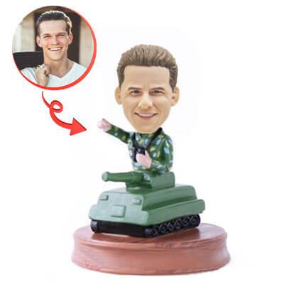 Custom Tank Man Bobblehead - Unique Military Collectible Figurine for Desk Decor, Gifts & Political Memorabilia | Perfect for Office, Home Display & History Enthusiasts