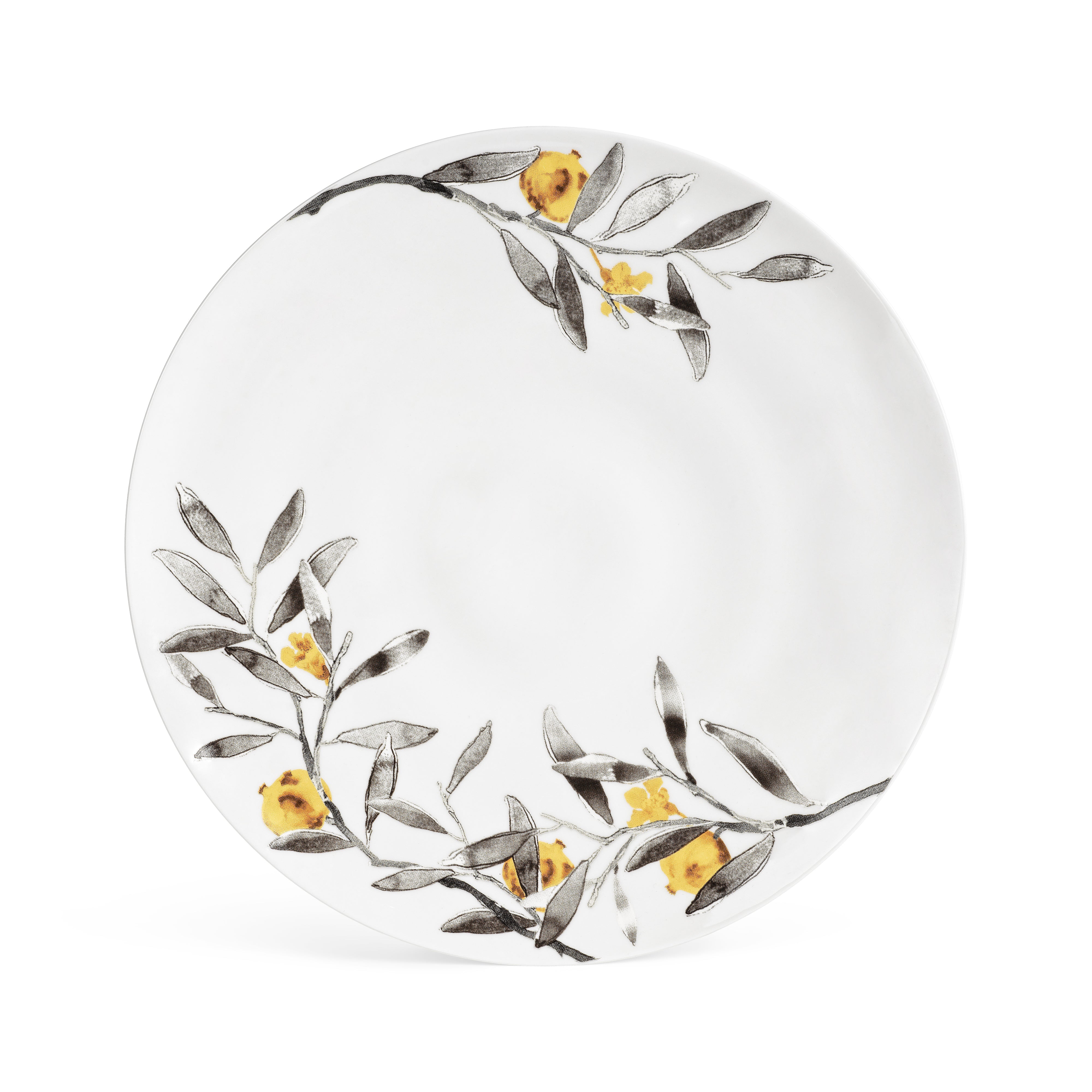 Premium Pomegranate Pattern Dinnerware Set - Elegant Porcelain Plates, Bowls & Mugs for Home Dining, Parties & Gifts - 16-Piece Service for 4