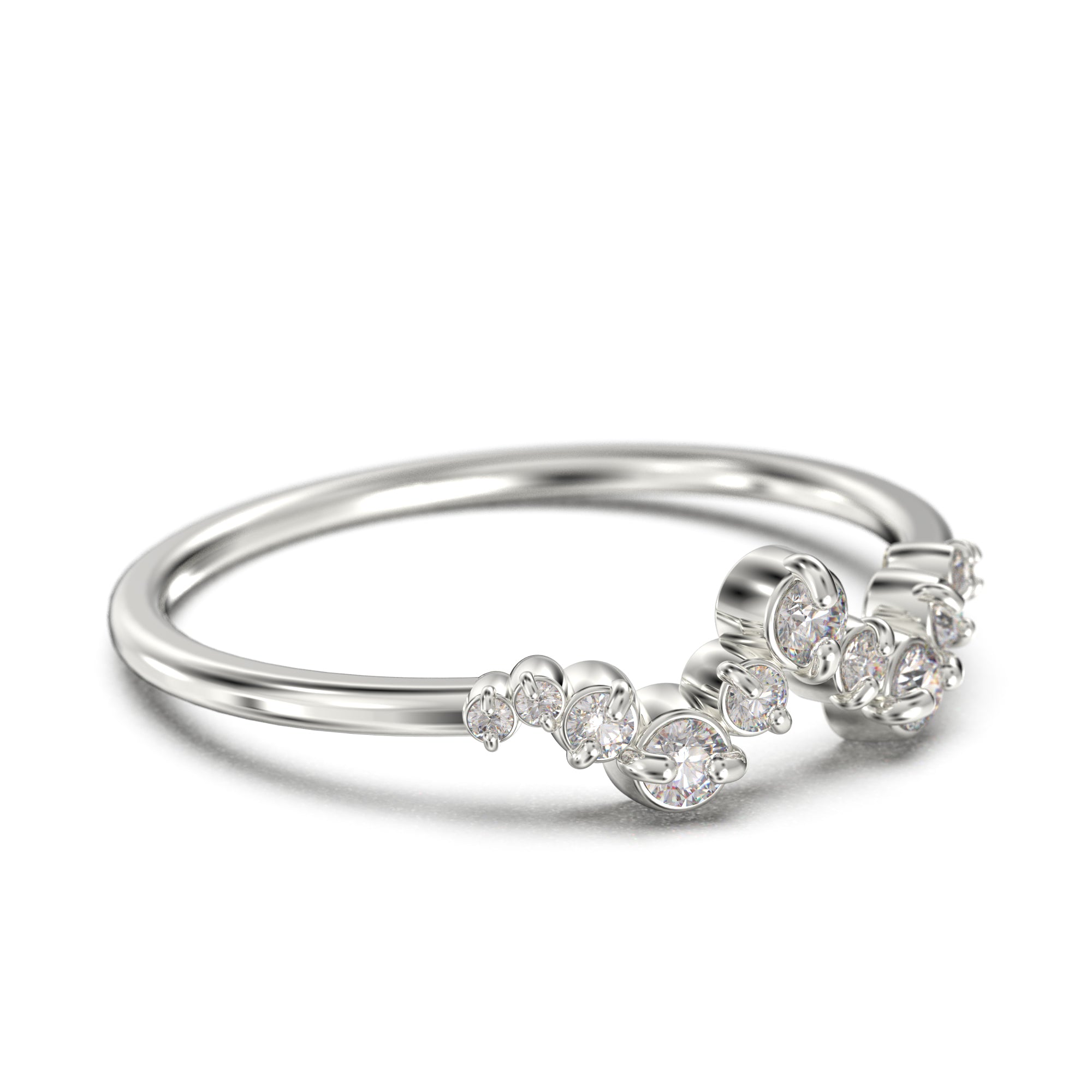 0.27 Ct Round Moissanite Diamond Wedding Band - 10K/14K/18K Solid Gold Anniversary Ring for Women - Perfect Engagement, Promise, or Bridal Jewelry Gift