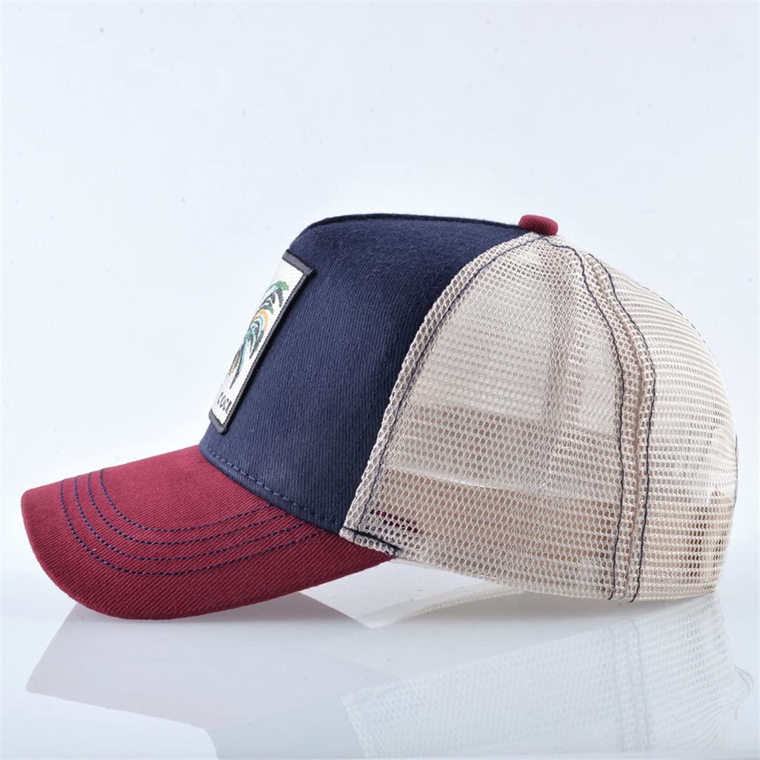 **Men's Mesh Summer Baseball Cap - Snapback Trucker Hat with Rooster Embroidery, Breathable Sun Visor for Outdoor Sports & Casual Wear**    *(Optimized for Google SEO, includes usage scenario: outdoor sports & casual wear)*