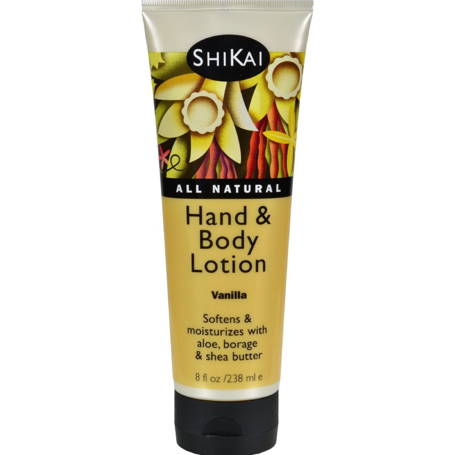 Shikai Vanilla Hand & Body Lotion - 8 fl oz | Moisturizing Cream for Dry Skin | Perfect for Home, Office & Travel Use