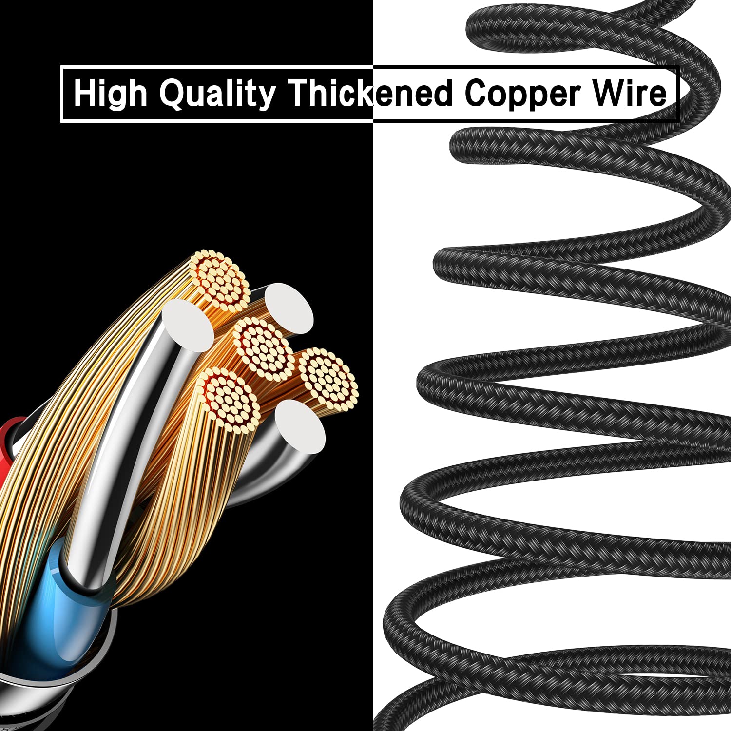 Fast Charging USB C Cable 2M/3M - Type C Charger Cable for Samsung Galaxy S24/S23/S22/S21/S20/Plus/Ultra/S10/S9/S8/Note 20, PS5 Controller, Sony Xperia XZ, Xiaomi Mi 11/10T, Redmi Note 9/10 Pro - Perfect for Gaming, Travel & Home Charging