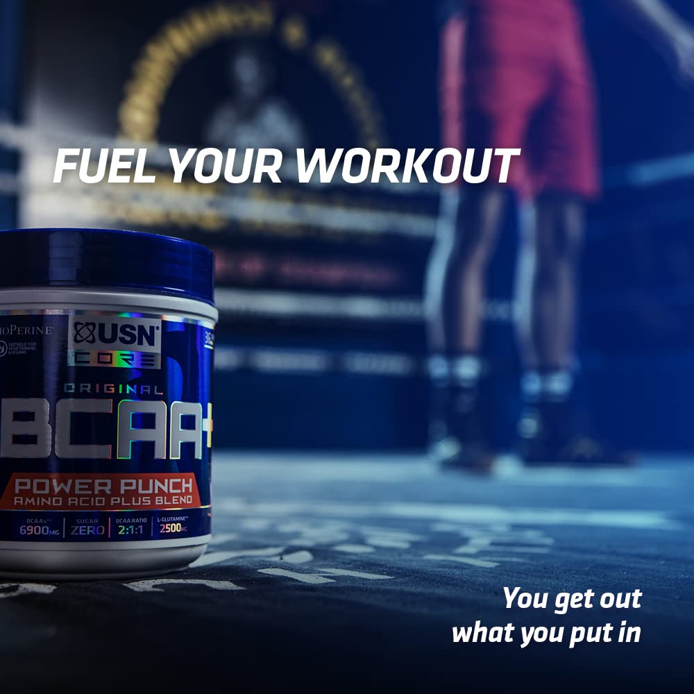 USN Watermelon BCAA Power Punch - Premium Branched-Chain Amino Acid Supplement for Muscle Recovery & Workout Performance | Ideal for Gym, Fitness & Post-Training Recovery