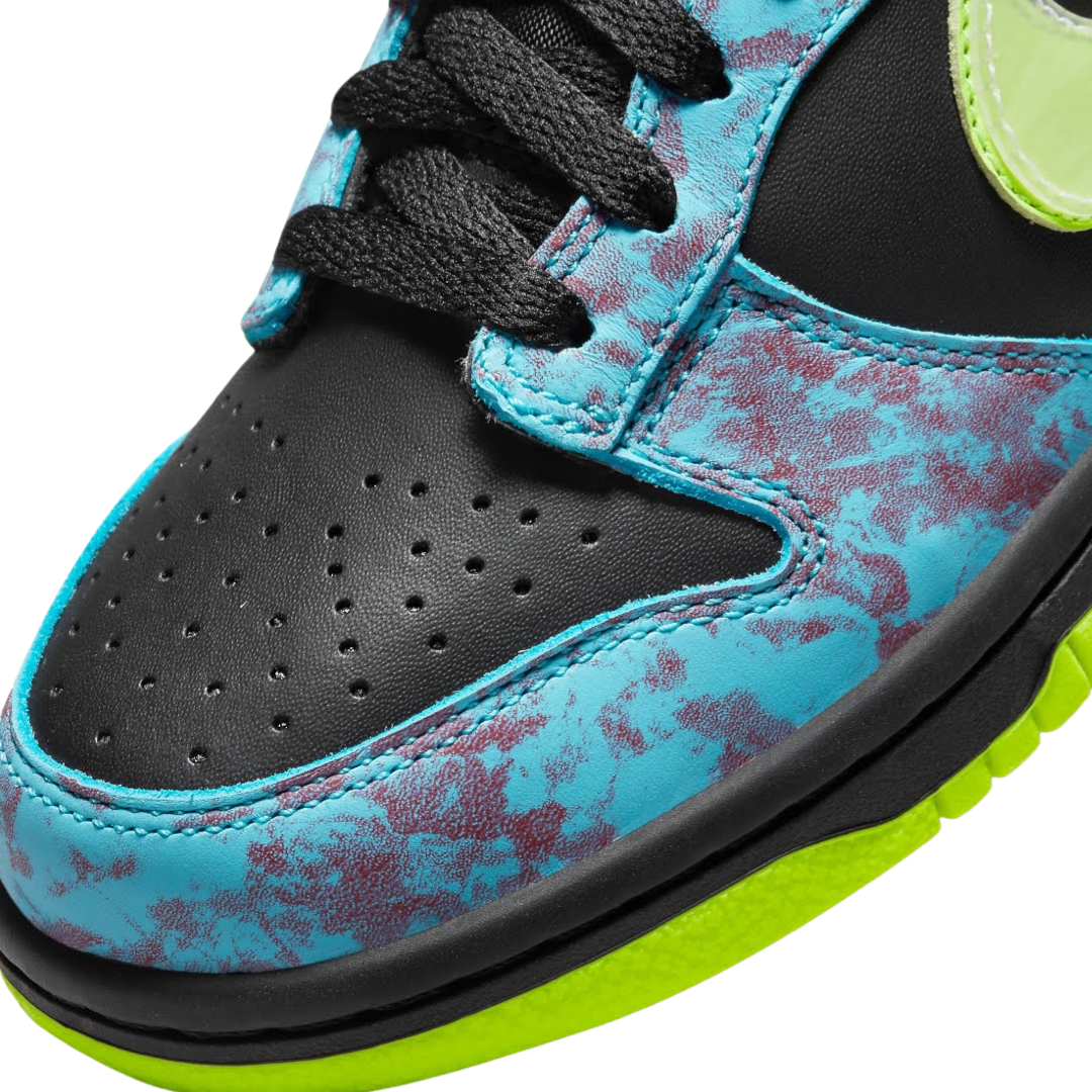 Nike Dunk Low GS Acid Wash Baltic Blue Volt Sneakers - Stylish & Comfortable Basketball Shoes for Women & Girls - Perfect for Casual Wear, Sports & Street Fashion