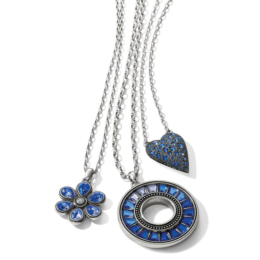 Bellissima Fiore Blues Reversible Necklace for Women - Elegant Two-Tone Pendant Jewelry Gift for Her | Perfect for Date Night, Parties & Special Occasions
