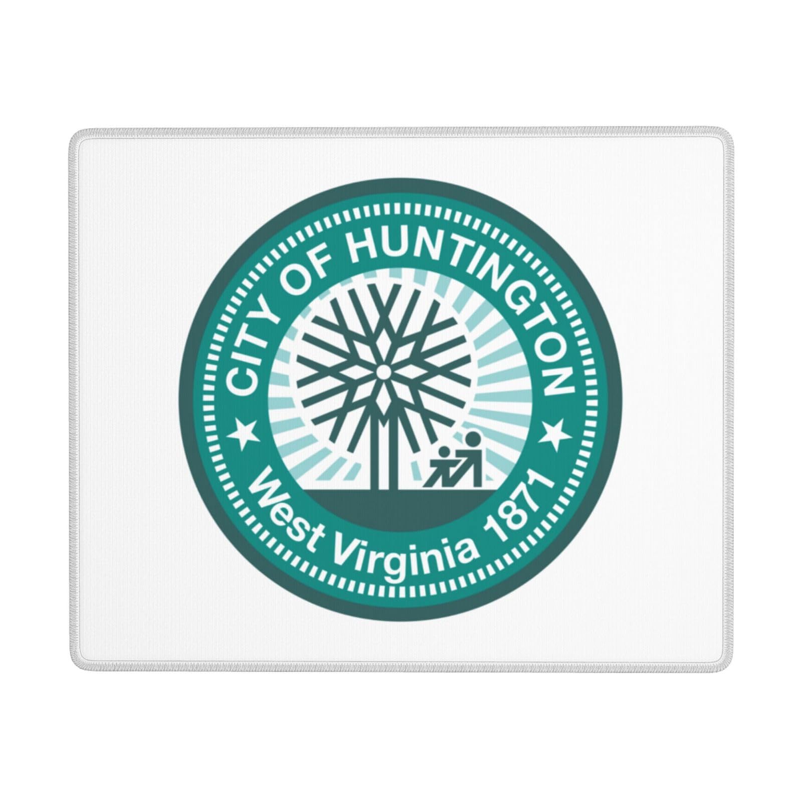SIYTUAU Huntington West Virginia Flag Mouse Pad - 7x9 Inch Waterproof Non-Slip Rubber Mousepad for Laptop, Office & Gaming - Perfect for Home, Work & Computer Enthusiasts