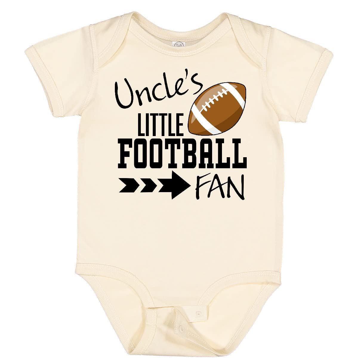 Inktastic Uncle's Little Football Fan Baby Bodysuit - Cute Infant Onesie for Football Lovers - Perfect for Game Day, Family Photos & Sports Themed Events