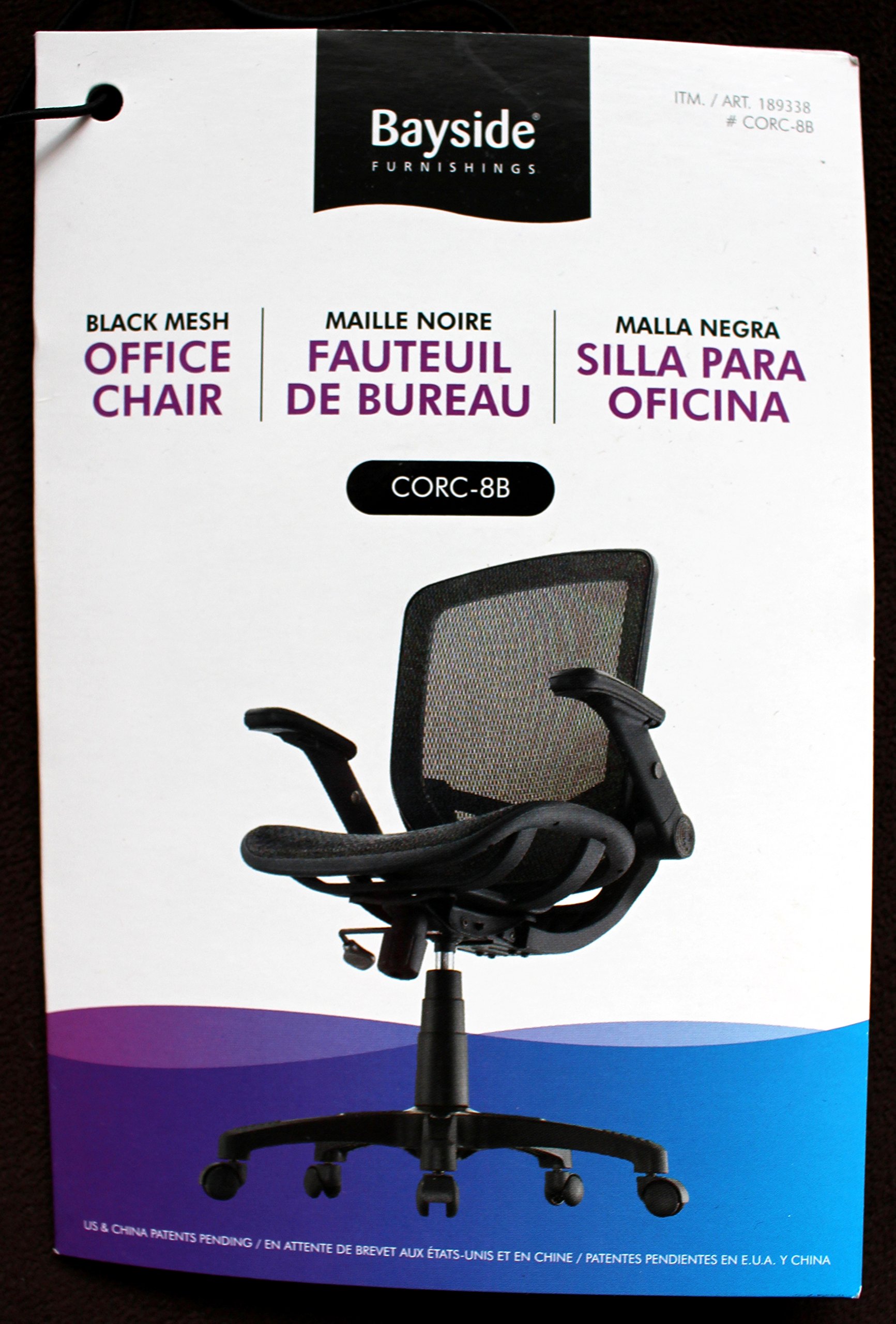 Bayside Furniture Black Seat Chair - Modern Comfort for Home, Office & Dining Room