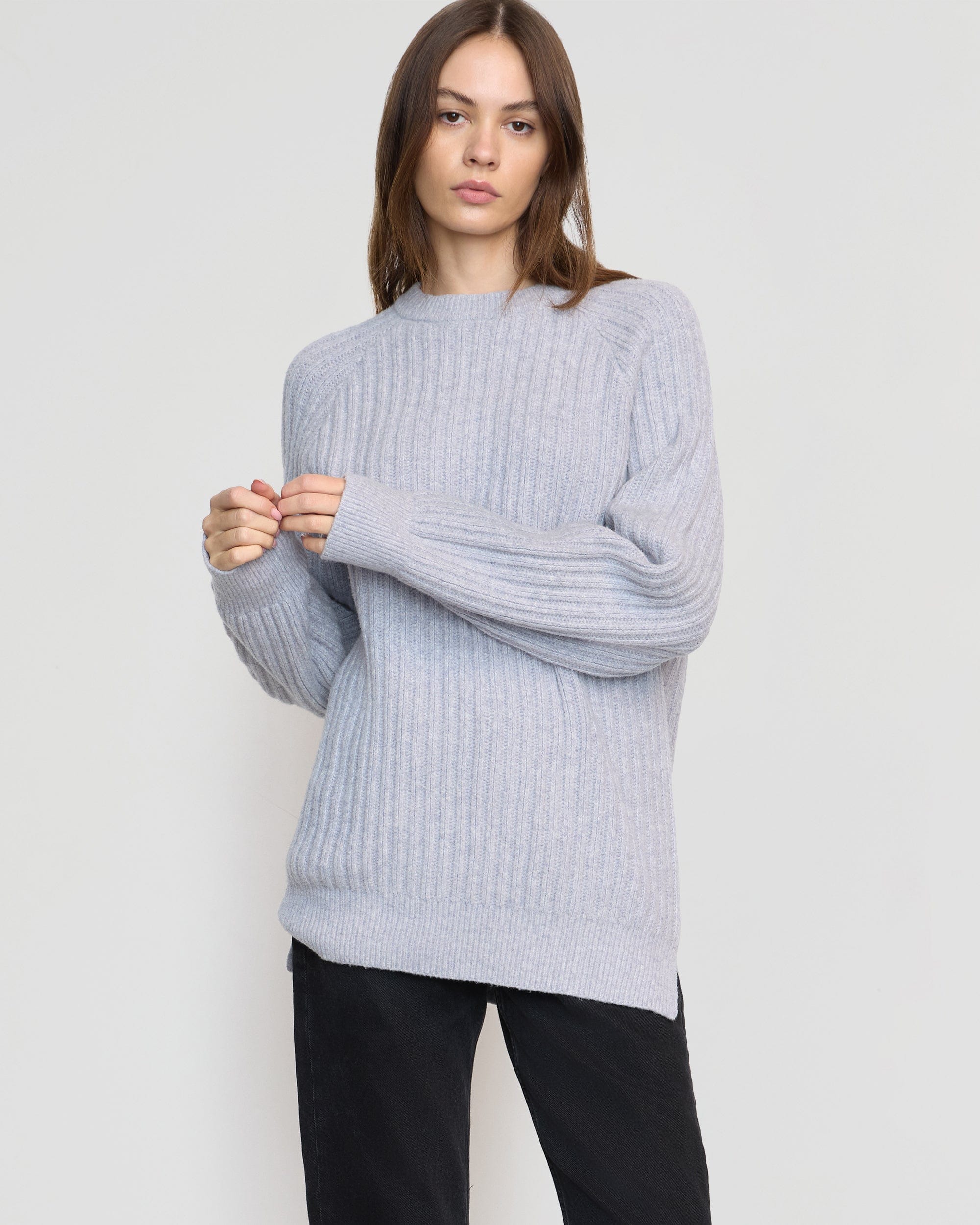 Roylene Ribbed Boyfriend Sweater - Women's Oversized Knit Pullover for Casual Comfort | Perfect for Fall Layering, Coffee Dates & Cozy Weekends