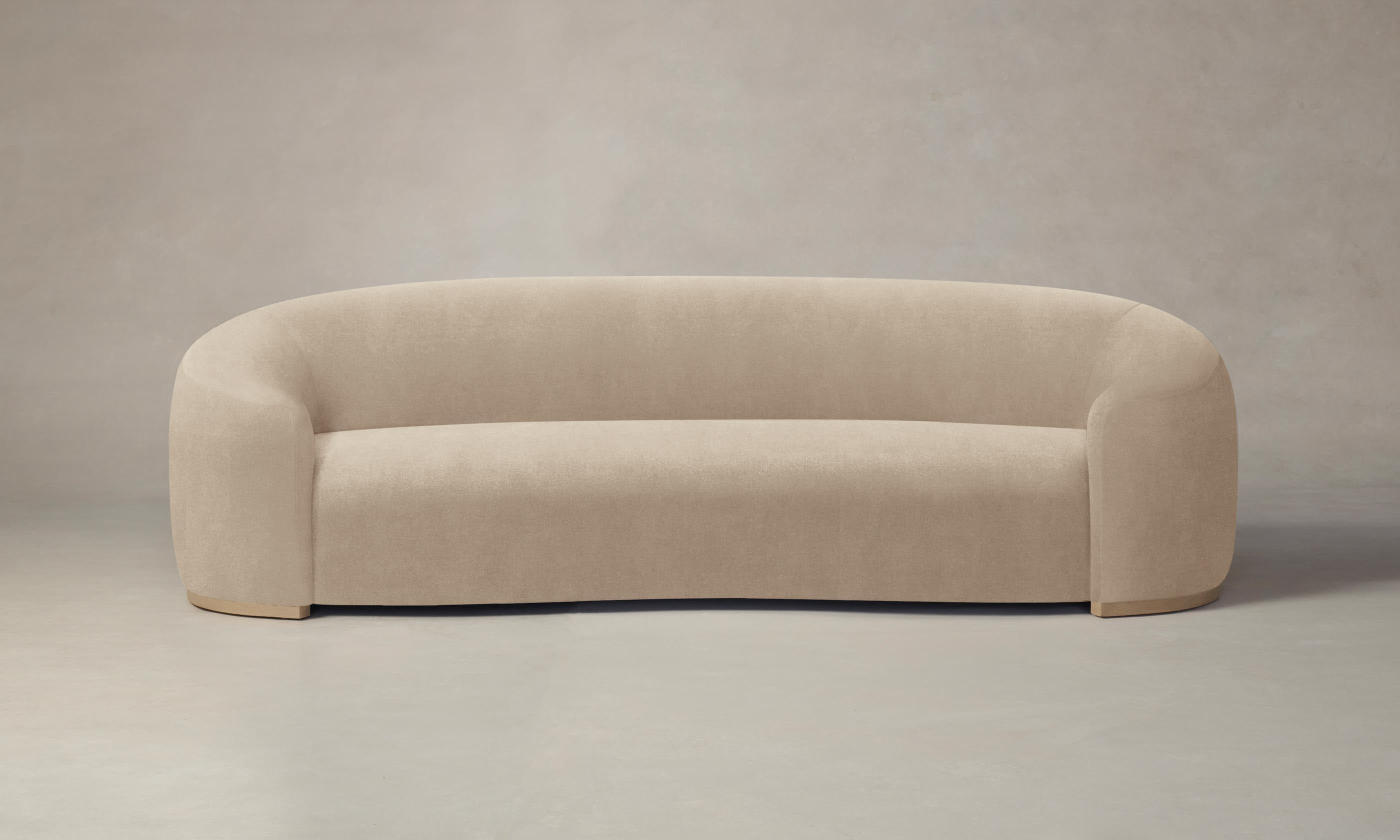 Premium Performance Velvet Taupe Chelsea Sofa - Modern Living Room Furniture for Small Spaces & Apartments