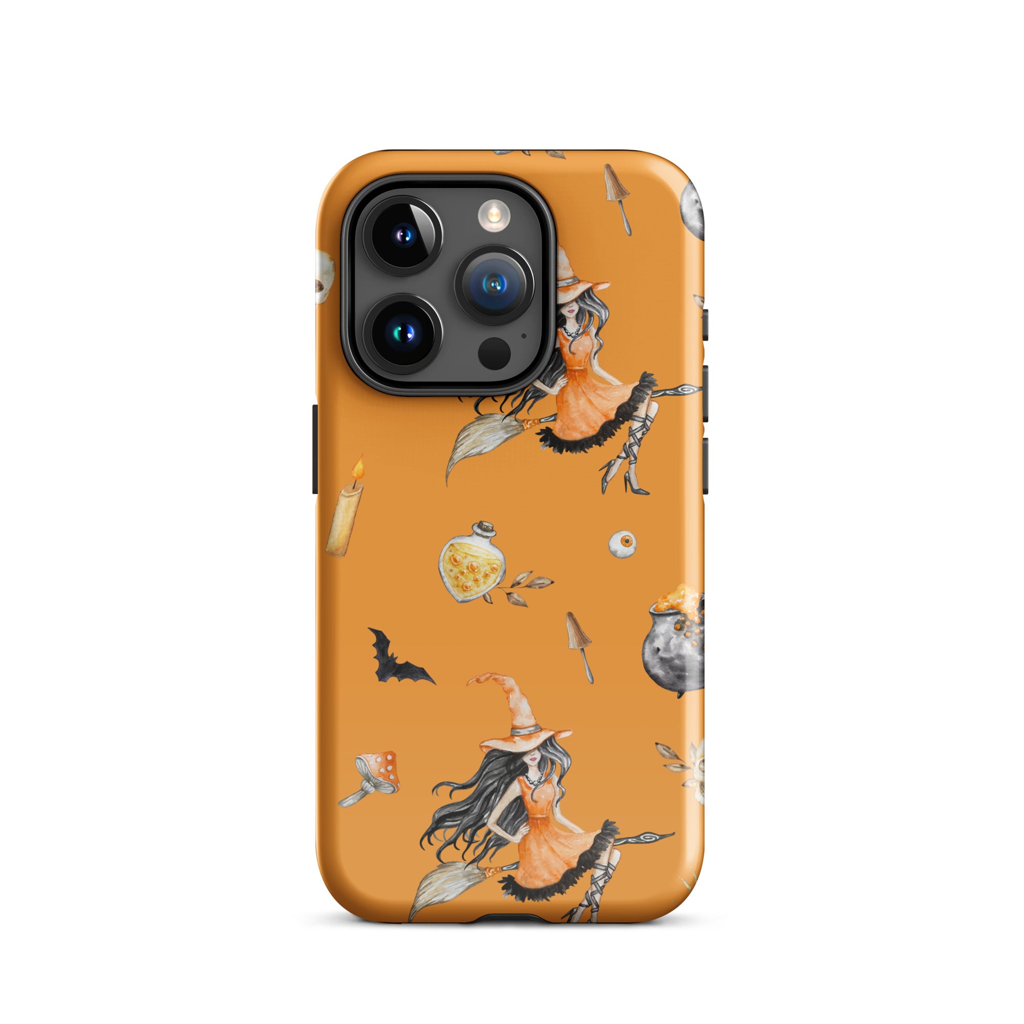 Premium Witch's Broomstick iPhone Case - Durable Protective Cover for iPhone 13/14/15 Pro Max - Perfect for Halloween, Cosplay & Witch-Themed Parties