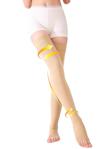15-20mmhg Open-toe Beige