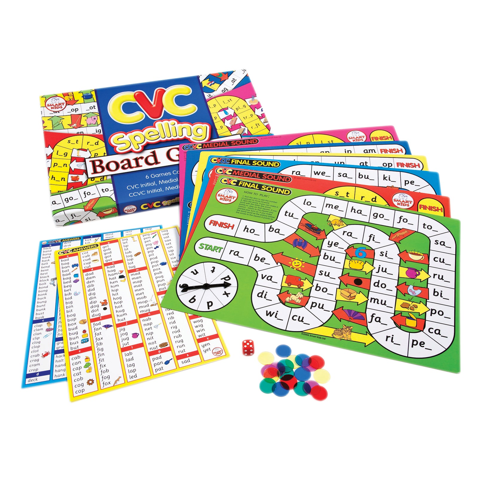 Didax® CVC Spelling Board Game for Kids - Fun & Educational Phonics Learning Tool - Enhance Early Reading Skills - Perfect for Classroom & Homeschool Activities