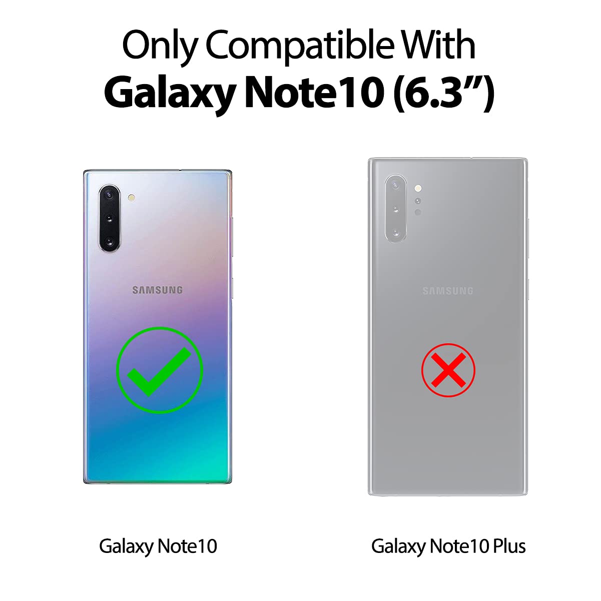 GOOSPERY Galaxy Note 10 Wallet Case with Card Holder & Kickstand - Slim Protective Dual Layer Bumper Phone Cover (White) - Perfect for Business Travel, Commuting & Everyday Use