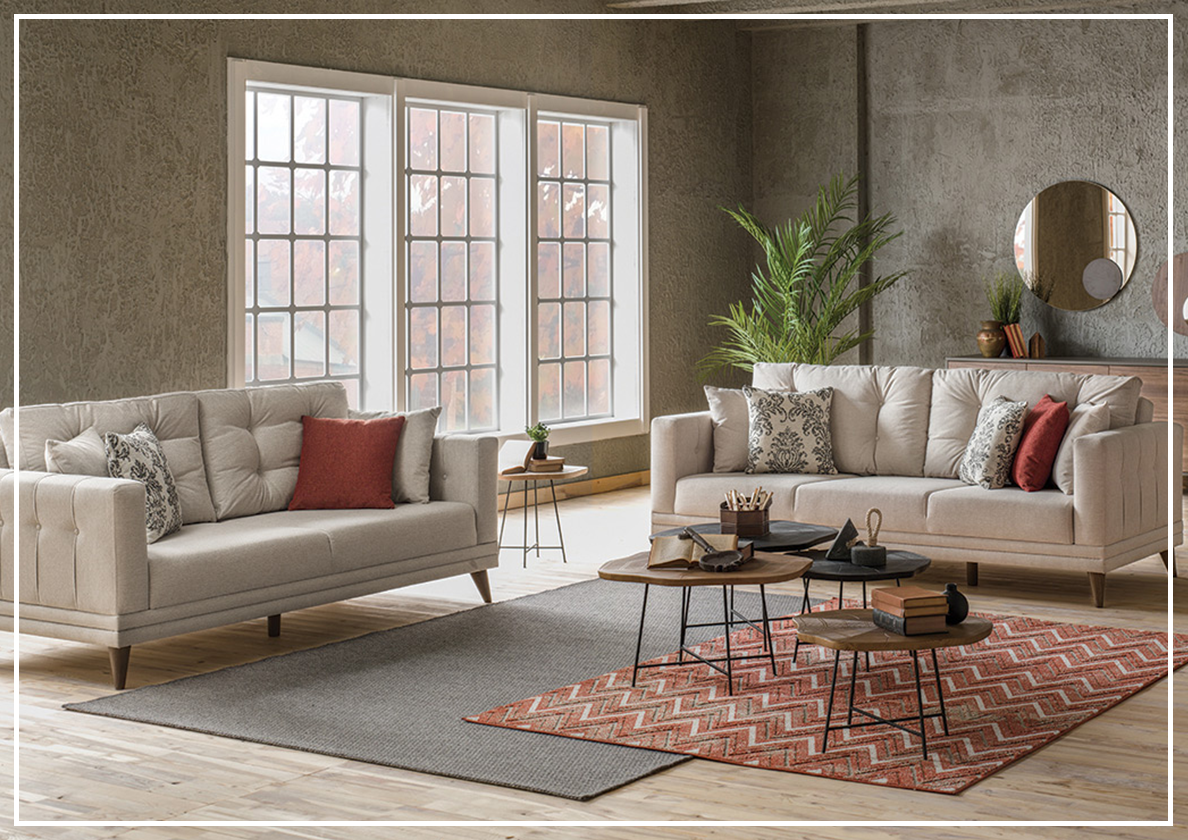 Enza Home Rosa Convertible Sofa Bed with Adjustable Backrest and Makasli Bed Mechanism - Perfect for Small Spaces, Guest Rooms, and Apartments