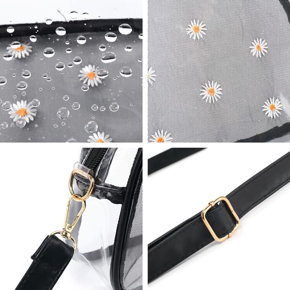 LOXOMU Clear Crossbody Bag for Women - Small See Through Shoulder Purse, Stadium Approved Transparent Bag for Concerts, Festivals & Travel