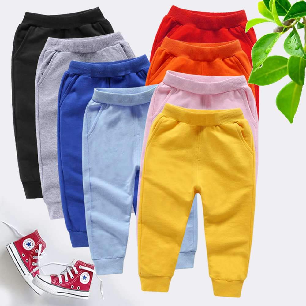 DCUTERQ Baby Boys & Girls Cotton Sweatpants - Soft Casual Jogger Pants with Pockets for Toddlers | Athletic Playwear, Lounge Pants for Everyday Comfort
