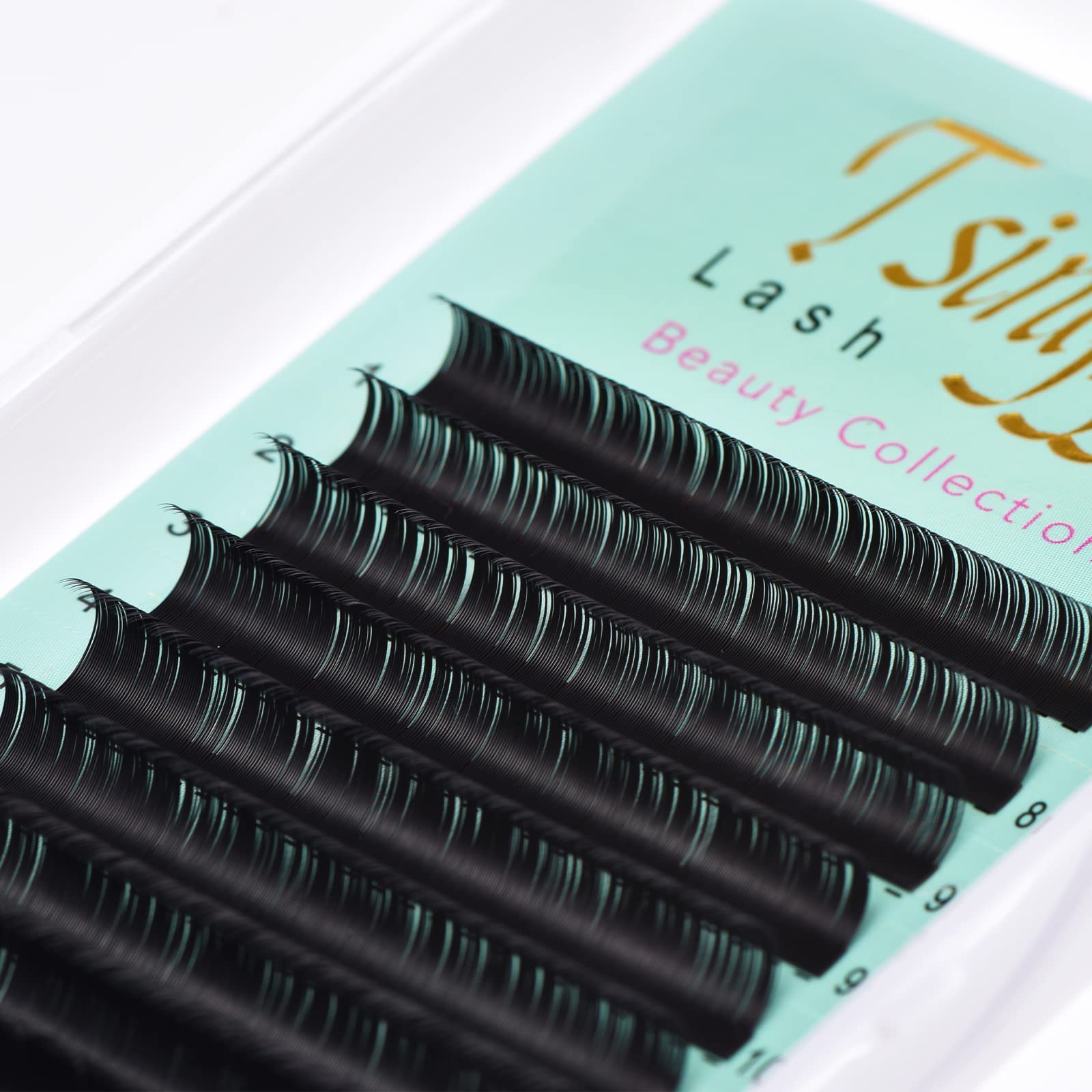 Premium 0.07mm C Curl 10mm Individual Eyelash Extensions - Natural Look Lash Supplies (0.03/0.05/0.07/0.1/0.15mm, C/D Curl, 8-16mm Mix) - Perfect for Salon, Bridal & Daily Wear