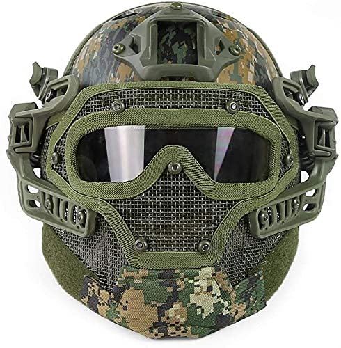 Tactical Helmet for Airsoft & Paintball - ABS Fast Helmet with Goggles - Military, Hunting, CS Games, Outdoor Sports & Movie Props
