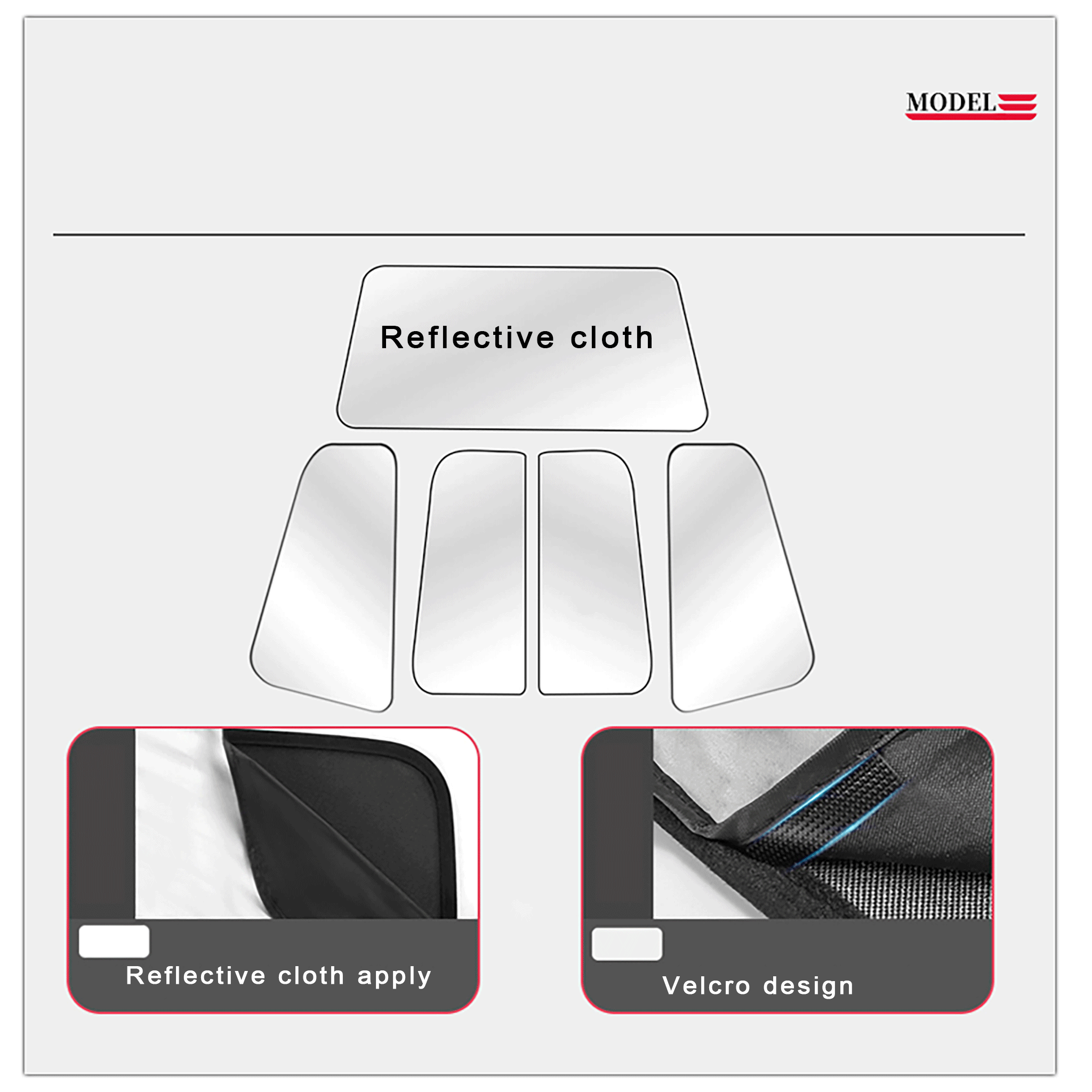 Tesla Model X Sunshade Roof Cover for Pre-Refresh & Newer Models (2016-2025) - UV Protection & Heat Reduction for Summer Driving & Parking