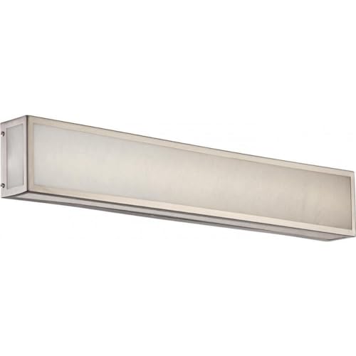 Nuvo 62/896 Single Light Bathroom Vanity Mirror - Polished Nickel Finish, Backlit Design for Modern Makeup & Shaving - Perfect for Bathrooms, Bedrooms & Dressing Rooms