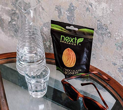 Organic Dark Chocolate Covered Nuts Variety Pack - Almonds & Cashews (4 oz, Pack of 4) | Healthy Snacks for Office, Gifts & Parties | Gluten-Free Vegan Treats