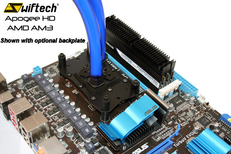 Swiftech Apogee HD Black High-Performance CPU Liquid Cooling Water Block - Premium PC Water Cooling Solution for Gaming Rigs & Overclocking Systems