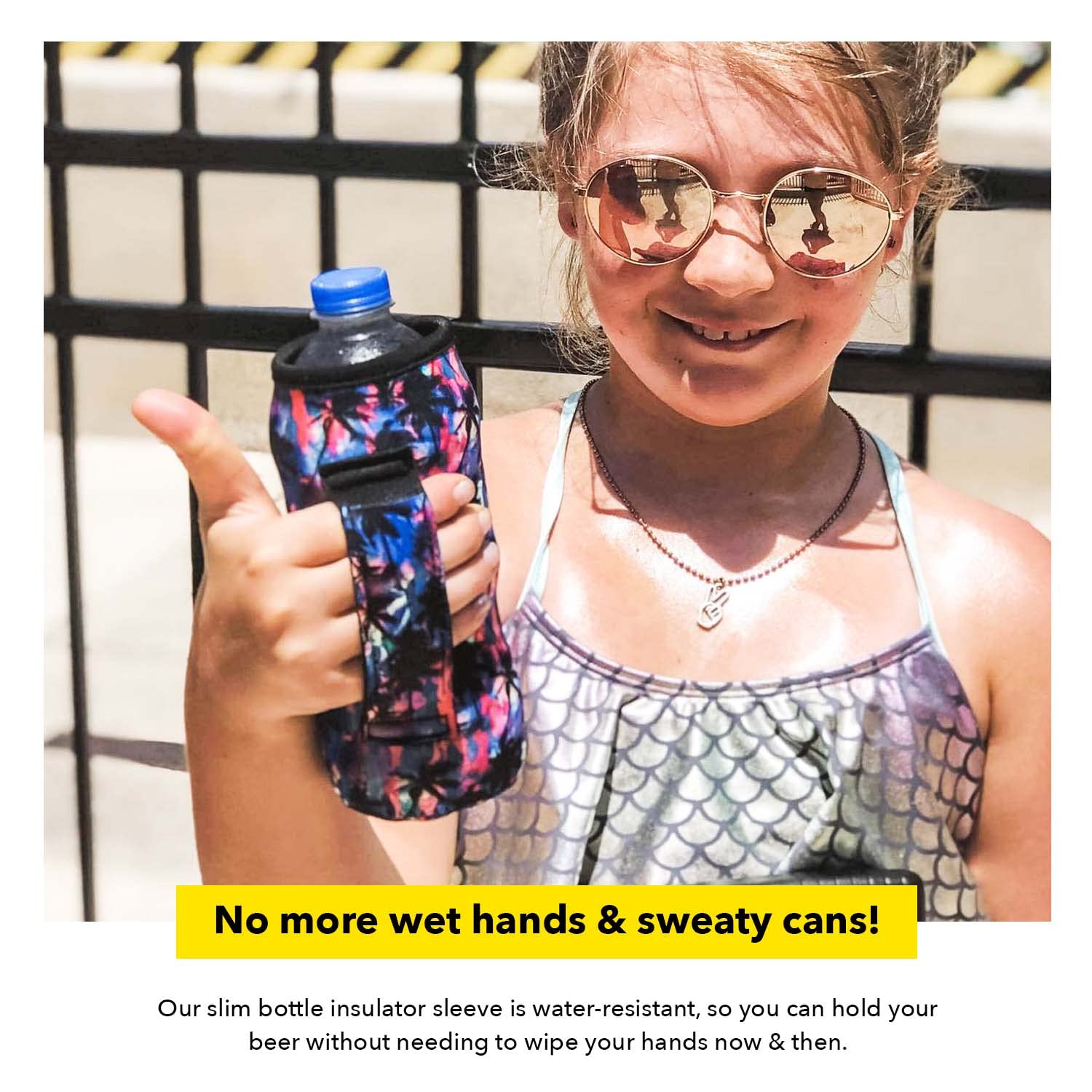 Neoprene Water Bottle Sleeve - Insulated 16oz & 24oz Can Holder for Walking, Running, Cycling | Water Resistant Drink Cover | Checkerboard & Leopard Design | Perfect for Gym, Hiking, Workouts, and Outdoor Activities