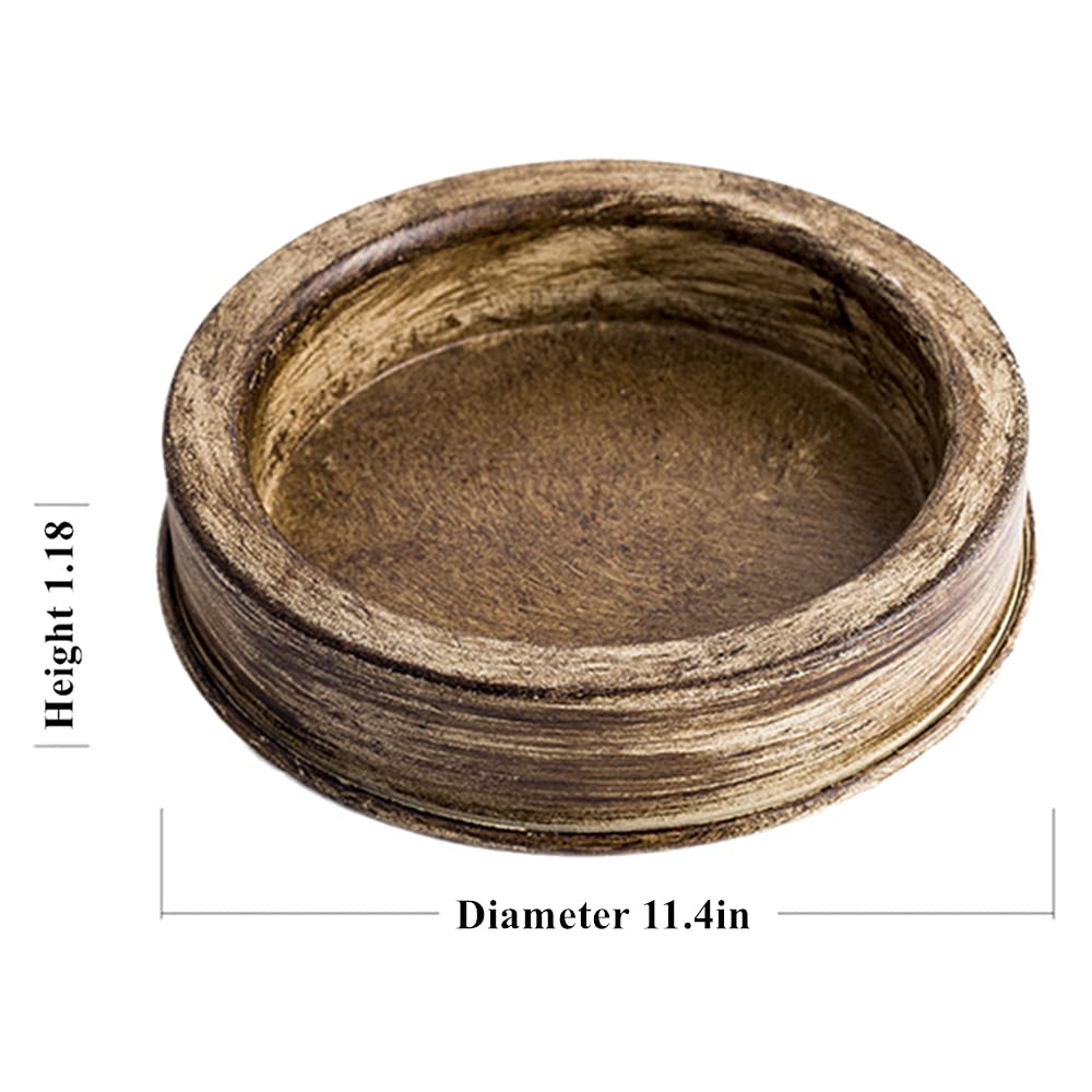 Rustic Black Candle Holder Tray - Natural Wood Candle Stand for Home Decor, Christmas, Halloween, Wedding Centerpiece - Perfect for Coffee Table, Dining Table, and Fireplace Mantle Decor (Large Size)
