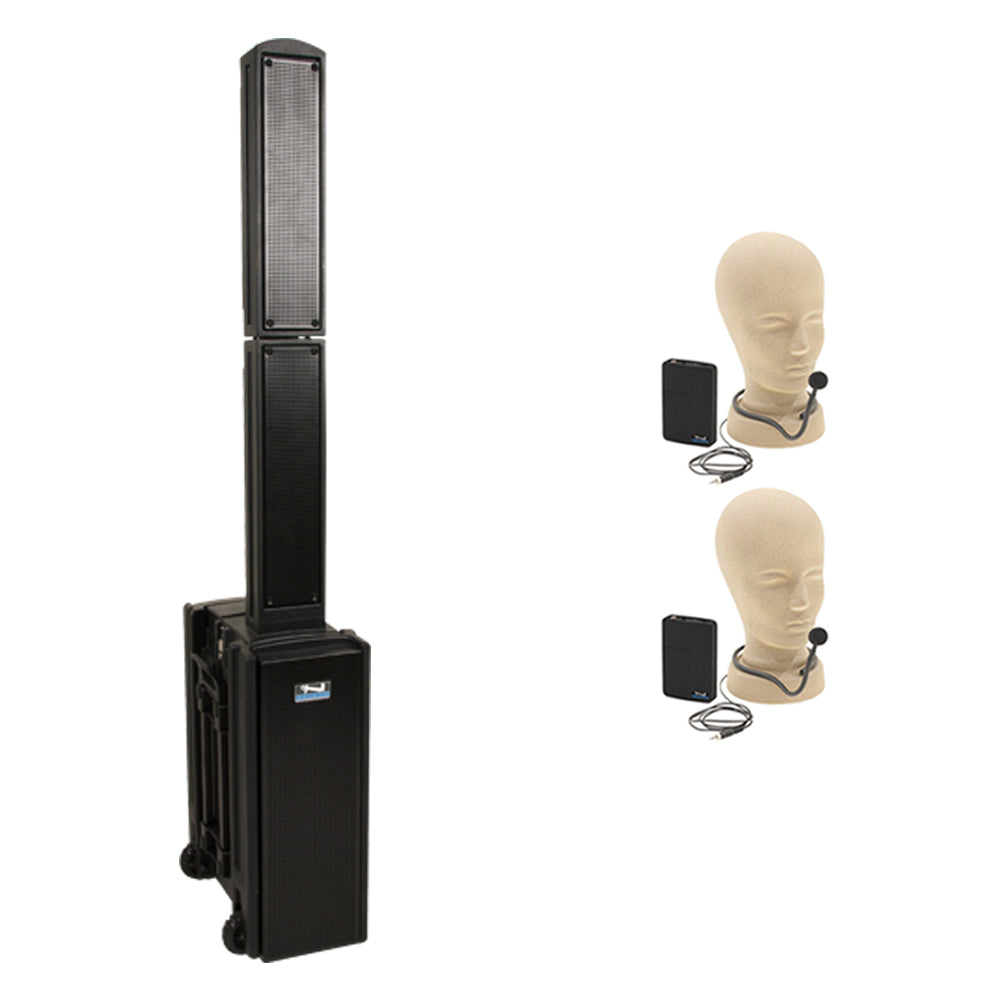 Anchor Audio Beacon (U2) Portable Bluetooth Speaker with 2 Wireless Microphones - Perfect for Outdoor Events, Parties & Presentations