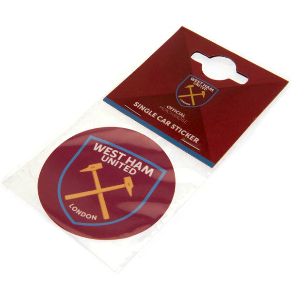 West Ham United Crest Car Sticker - Premium Vinyl Decal for Cars, Windows & Laptops - Show Your Team Pride at Games, Work & Travel