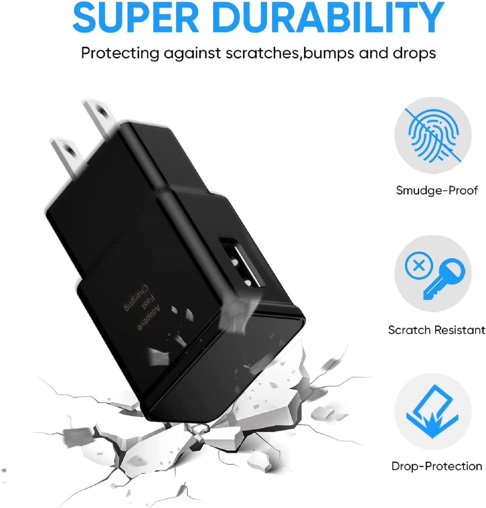 Fast Charging USB-C Cable & Wall Charger Block 6FT - Compatible with Samsung Galaxy S10/S20/S21/S22/S23/S24/S25/Plus/Ultra/FE & Note 10/20 - A15 A16 A55 A25 A35 A05 C55 Type C Charger - Perfect for Home, Office & Travel Charging Needs