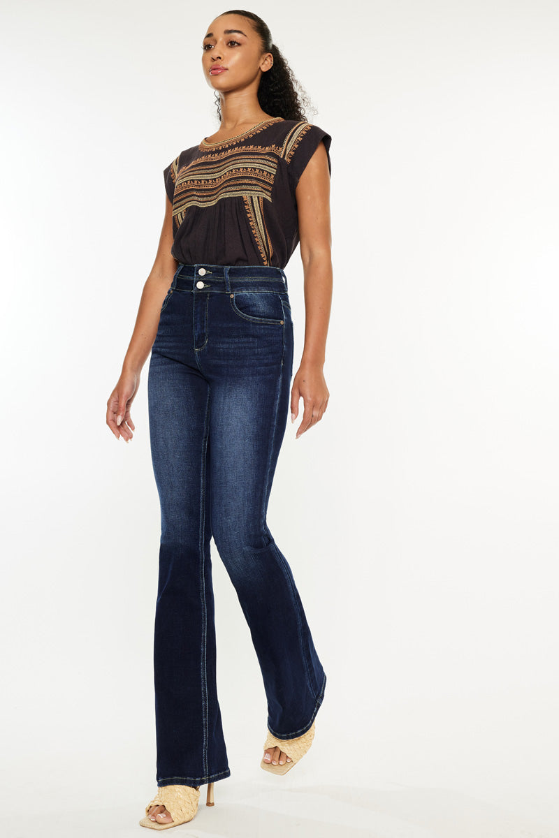 Gisella Women's High Rise Bootcut Jeans - Stretchy Denim Pants for Casual & Work Outfits | Comfortable & Flattering Fit for Everyday Wear