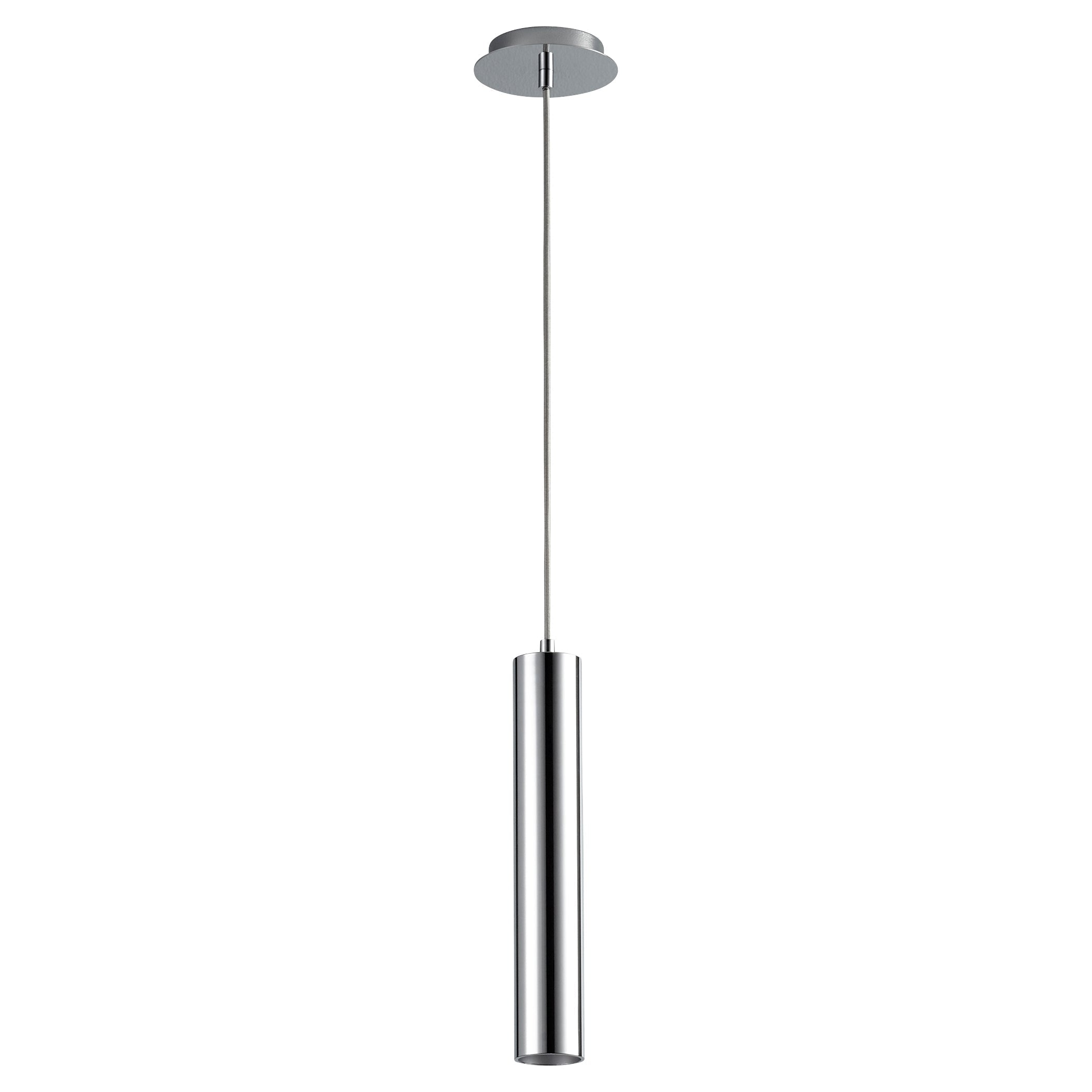 Oxygen Idol 3 635 14 Pendant Light with Metal Housing - 3000K Warm White, Modern Polished Chrome Finish | Perfect for Kitchen Island, Dining Room, and Contemporary Home Lighting