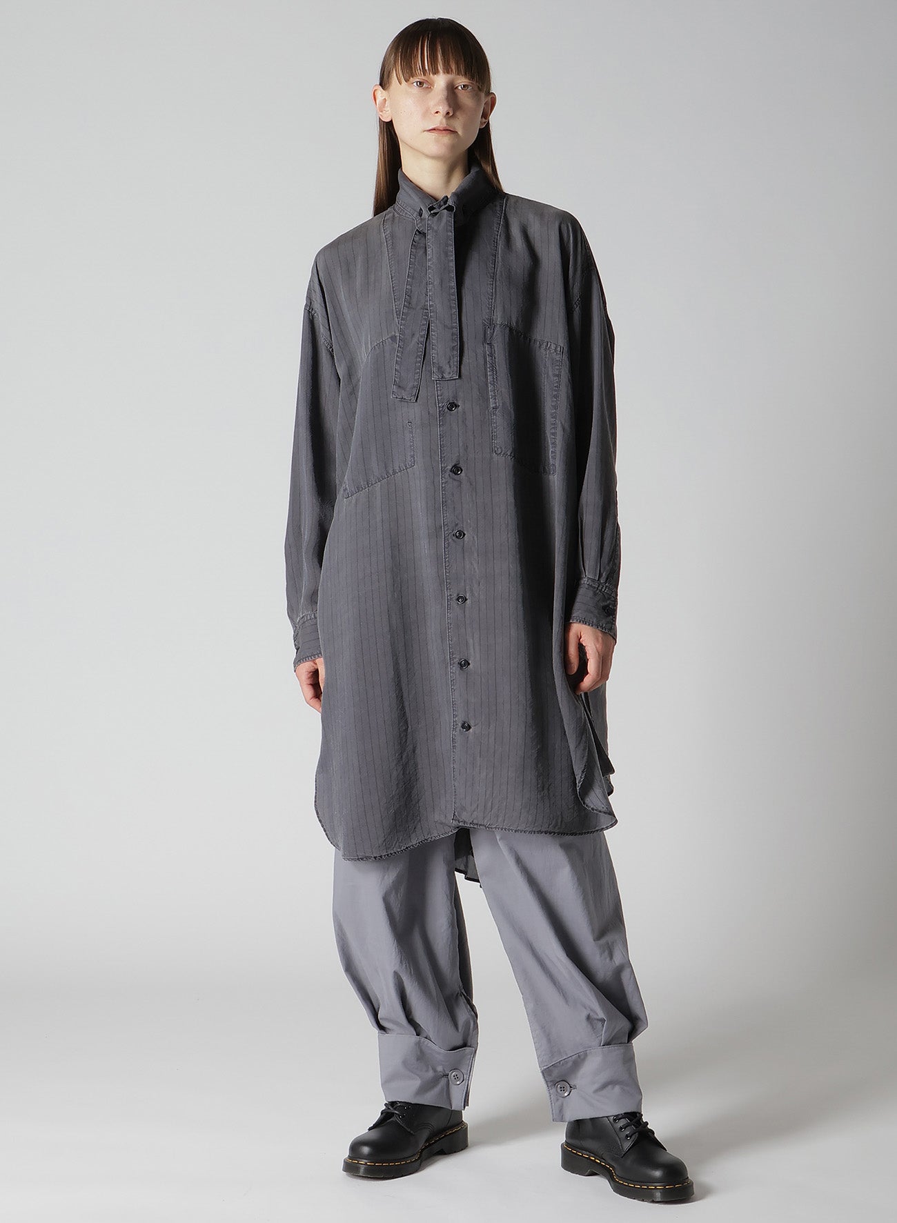 Cupro Stripe Shirt Dress with Tie - Elegant & Comfortable Women's Summer Dress for Casual Wear, Office, and Date Night