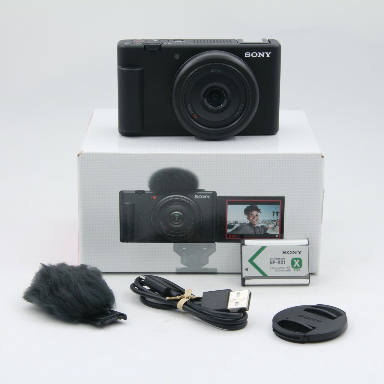 Open Box Excellent Condition Sony ZV-1F Vlogging Camera (Black) - Perfect for YouTube, Travel & Content Creation